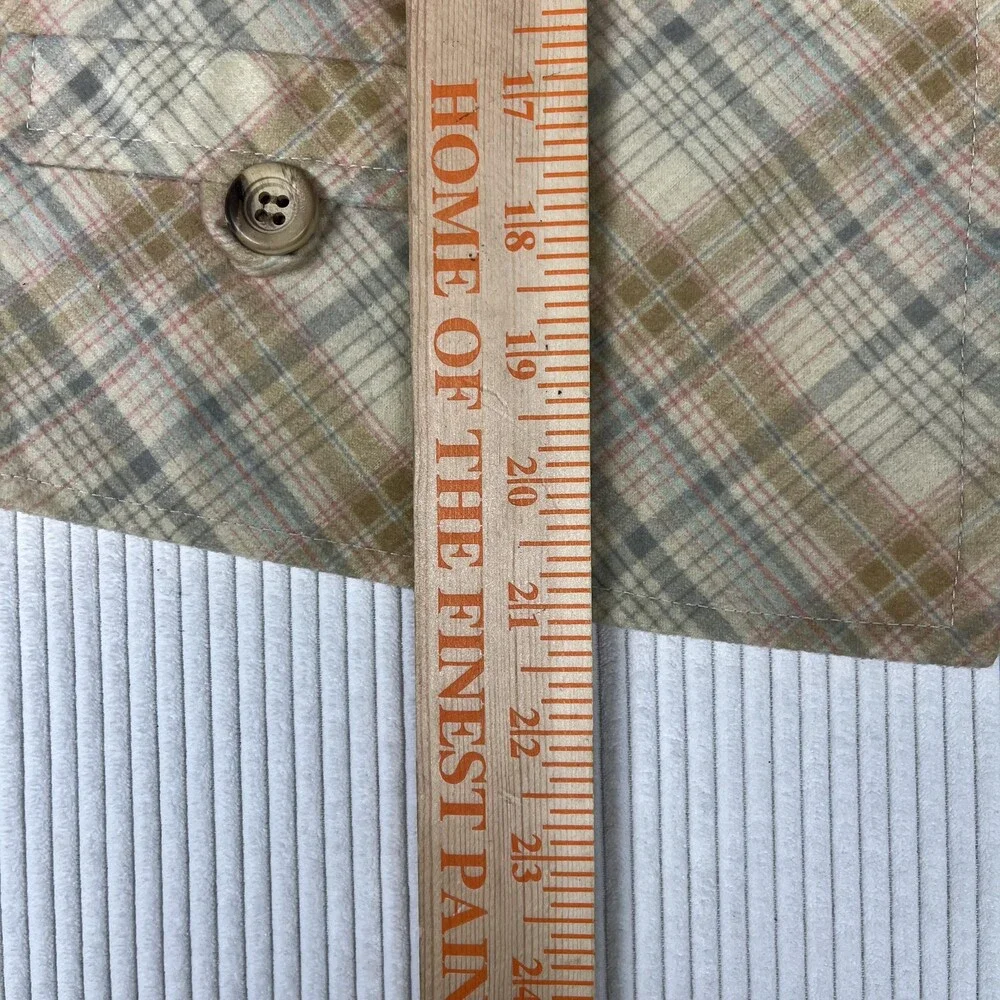 Vintage Mr. Mench Vest Mens M Beige Plaid Suit Waistcoat Spring Casual 70s 80s